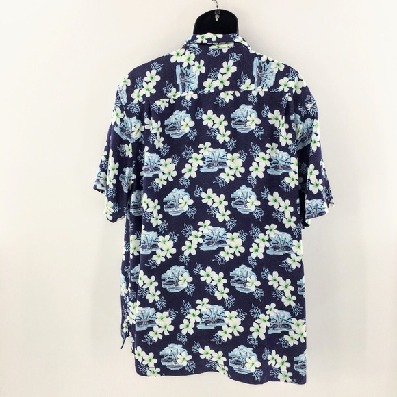 Tommy Bahama Mens Camp Shirt Blue Coconut Point Surf Shack Floral Sz XL - Picture 4 of 10